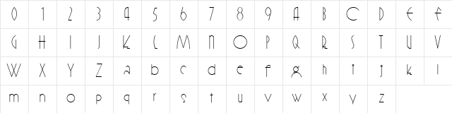 OKChoraleNF BETA Regular  glyph index