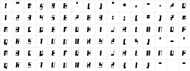 Clease Plap Regular  glyph index