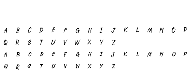 Under Rock Regular  glyph index