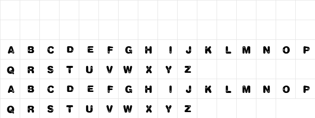 Bold Rose Regular  glyph index