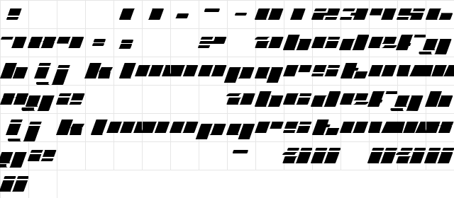 Fatt Regular  glyph index