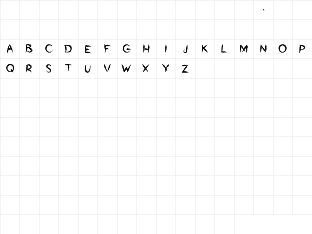 Bumrush Regular  glyph index