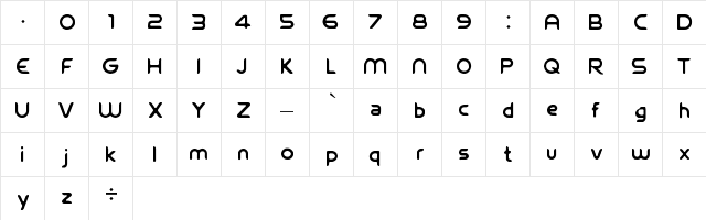 FIFA Regular  glyph index