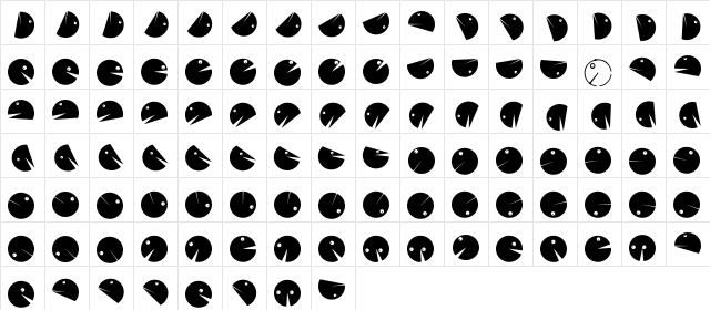 Morphes Regular  glyph index