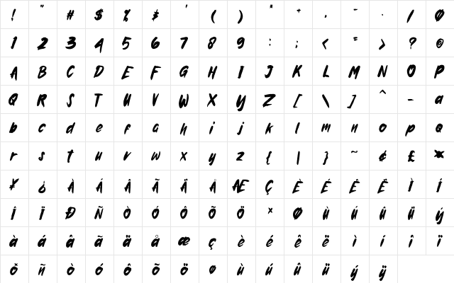 Bestbrust ligature Regular  glyph index