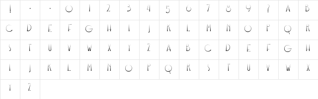 Bangkit Regular  glyph index