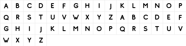 Comodo Free Regular  glyph index