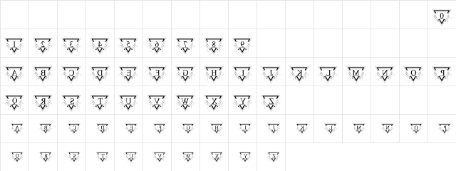 pf_ornate2 backwards Regular  glyph index