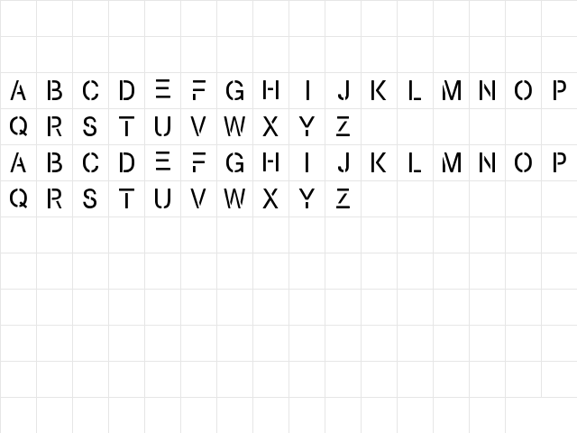 Espirit Regular  glyph index