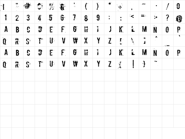 Boycott Regular  glyph index