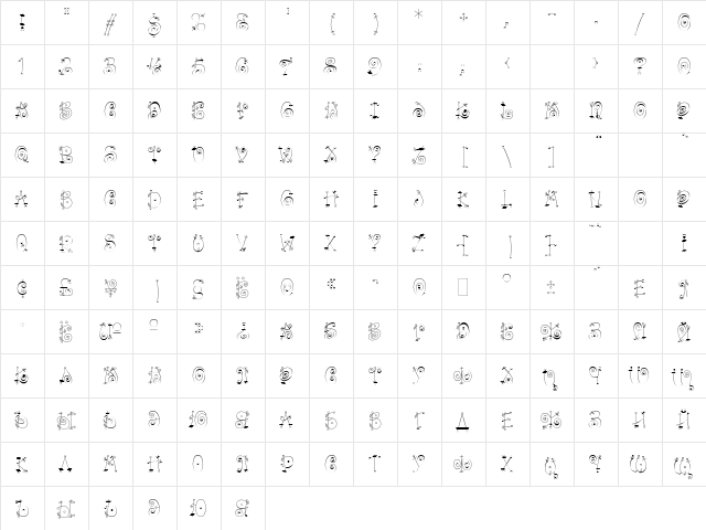 Zakoruchka2k Regular  glyph index
