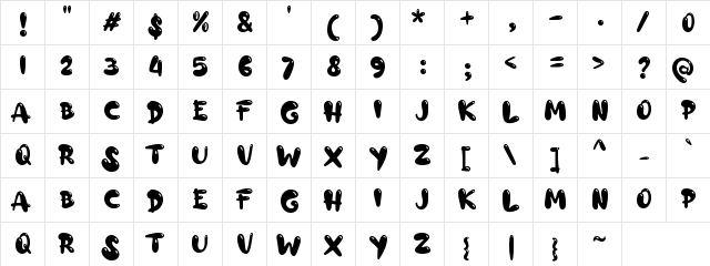 a Alloy Ink Regular  glyph index
