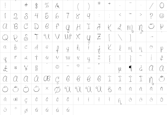 Silver Bellybutton Ring Regular  glyph index