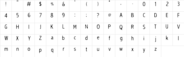 SleepTalk Regular  glyph index