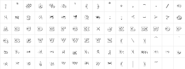 LD Western Regular  glyph index