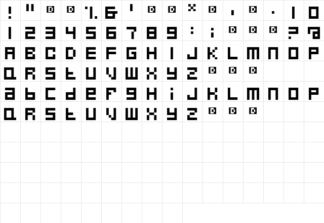 RadioRadio Regular  glyph index