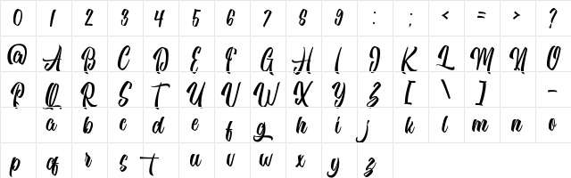 Othersight Regular  glyph index