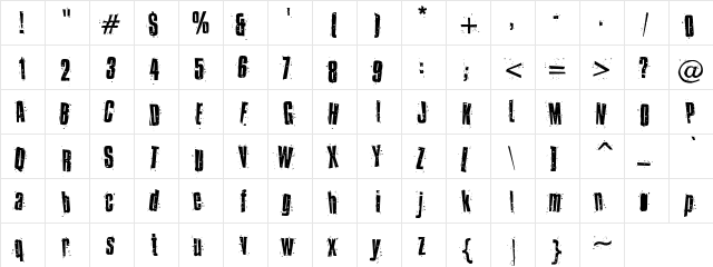 Quick Job Regular  glyph index