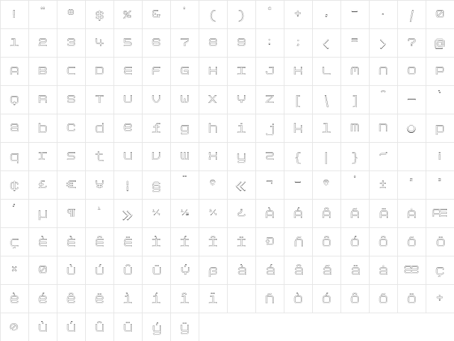 AspirinRefillIrregular Regular  glyph index