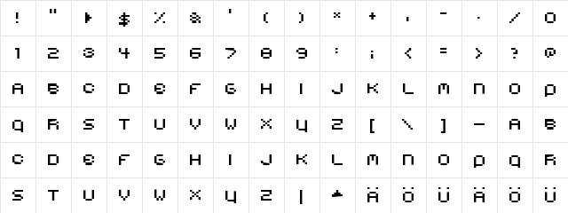 Belmongo Regular  glyph index