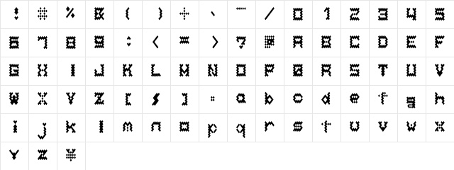 Bellows AL  glyph index