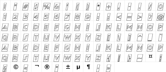 a_BremenCmOtlObl Regular  glyph index