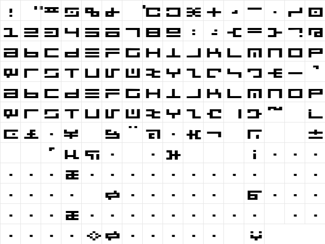 Take The Money 3 Regular  glyph index