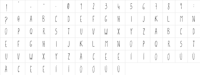 GCMFontone Regular  glyph index