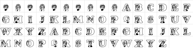 LMS Kids In A Candy Shop Regular  glyph index