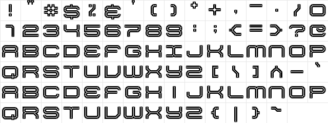 Slick Strontium Regular  glyph index
