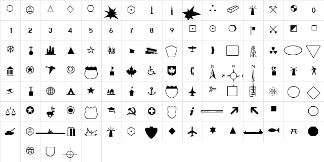 CANDACE Regular  glyph index