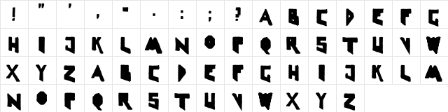 LineLineShapeDirty Medium  glyph index