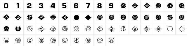 Care Medium  glyph index