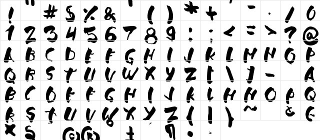 Falsthan Regular  glyph index