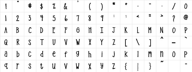 MB Gigglefest MB Gigglefest  glyph index