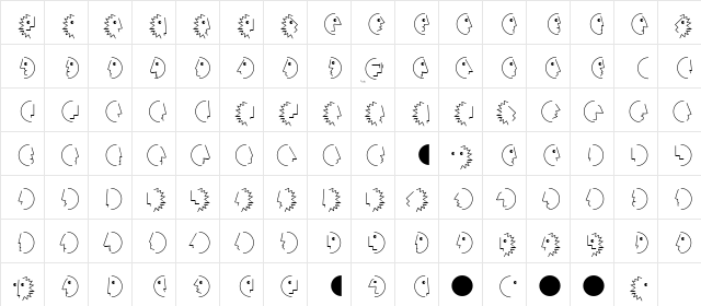 HeadsLogoTorsi Regular  glyph index