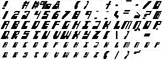 fishfood Regular  glyph index