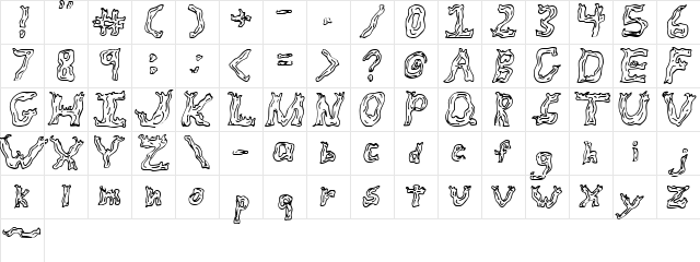 Fire Wood Regular  glyph index