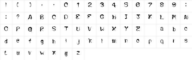 SSSNAKE Regular  glyph index