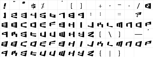 Casino Fever Regular  glyph index