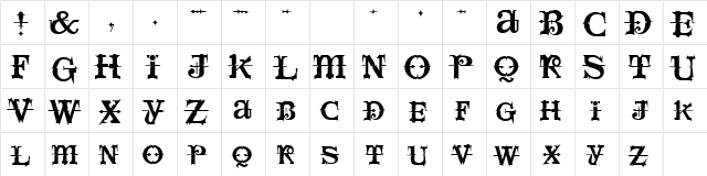 SpaceIvey Regular  glyph index