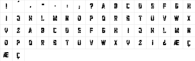 Mama Love Regular  glyph index