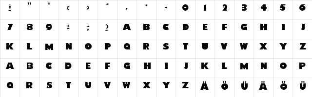 Findet Nemo Regular  glyph index