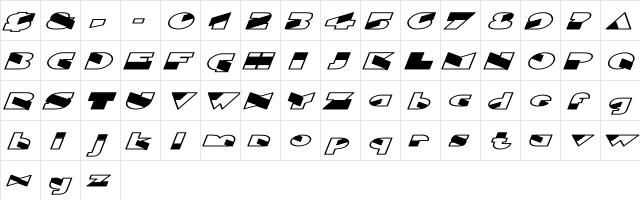 Sinaloa HE BI Bold Italic  glyph index