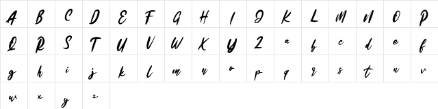 Kaduta FREE Regular  glyph index