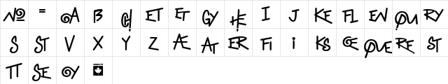 Showboat Alt Regular  glyph index