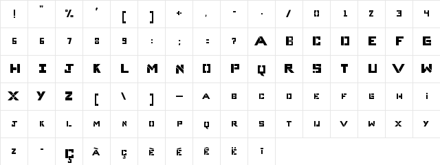 Complice Bold  glyph index