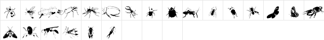 Bugs Regular  glyph index