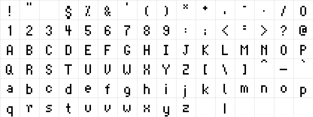 fontline6_1 Regular  glyph index