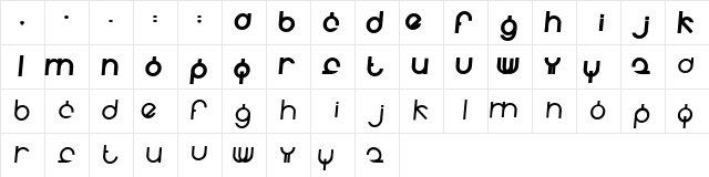 Fidelle Regular  glyph index